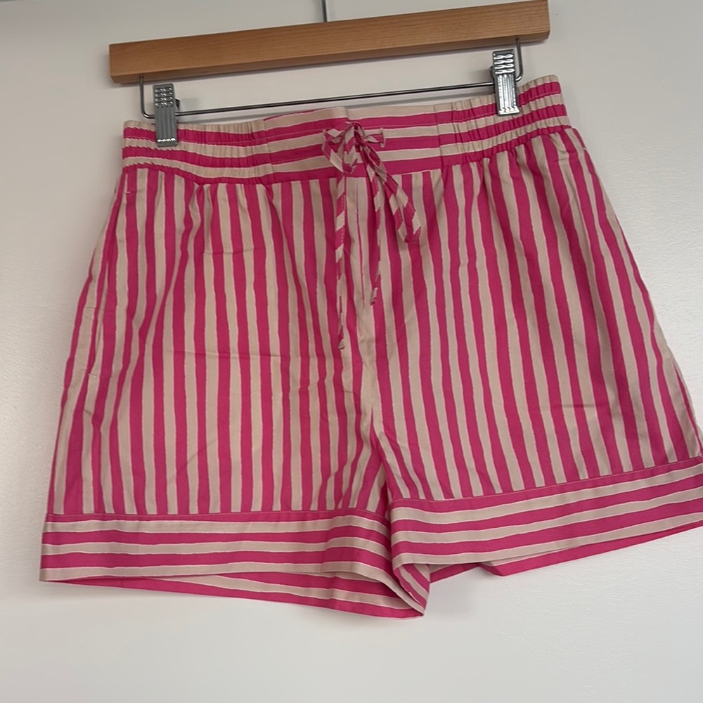 BNWT Sézane Norberto Shorts in Pink and Ecru Stripes 6/38 - Picture 5 of 6